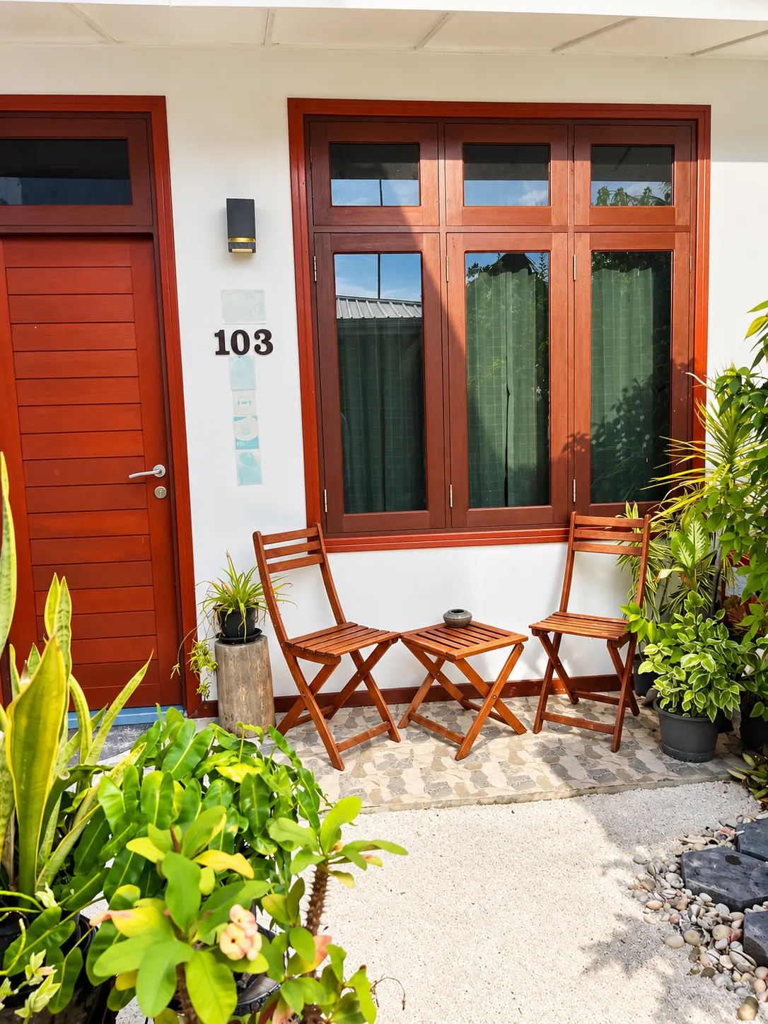 Private terrace outside a guest room